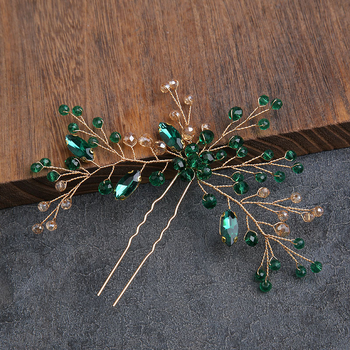 Ac de păr cu cristale, stil simplu, formă de floare, accesoriu de nuntă