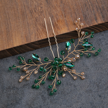 Ac de păr cu cristale, stil simplu, formă de floare, accesoriu de nuntă