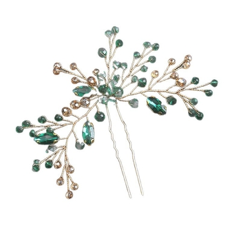 Ac de păr cu cristale, stil simplu, formă de floare, accesoriu de nuntă