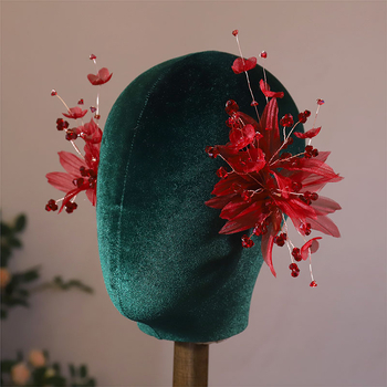 Kristalinės plaukų segtukai vaikams, rankų darbo audinio aksesuaras, korėjieško stiliaus gėlių dizainas, paprastas dizainas