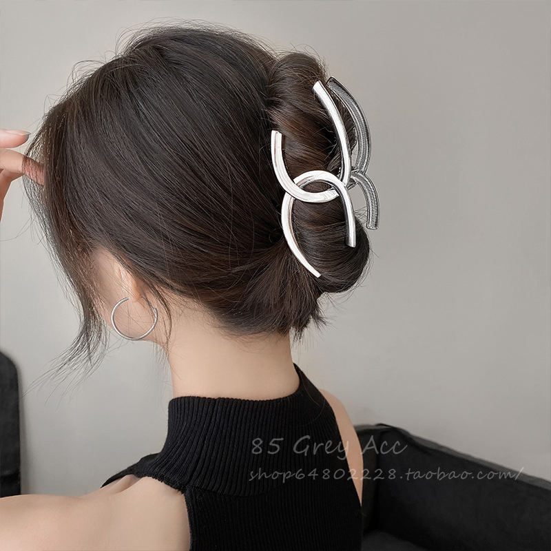 Metalinė plaukų segtukas su dvigubu C, Shark klips stilius, Princesių serija, geometrinė forma, gripper užsegimas, vaikams