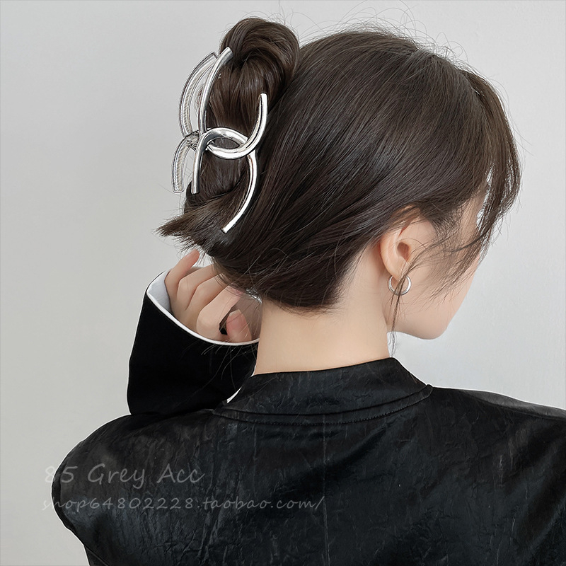 Metalinė plaukų segtukas su dvigubu C, Shark klips stilius, Princesių serija, geometrinė forma, gripper užsegimas, vaikams