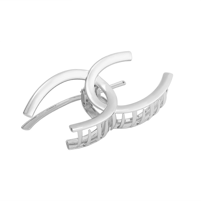 Metalinė plaukų segtukas su dvigubu C, Shark klips stilius, Princesių serija, geometrinė forma, gripper užsegimas, vaikams