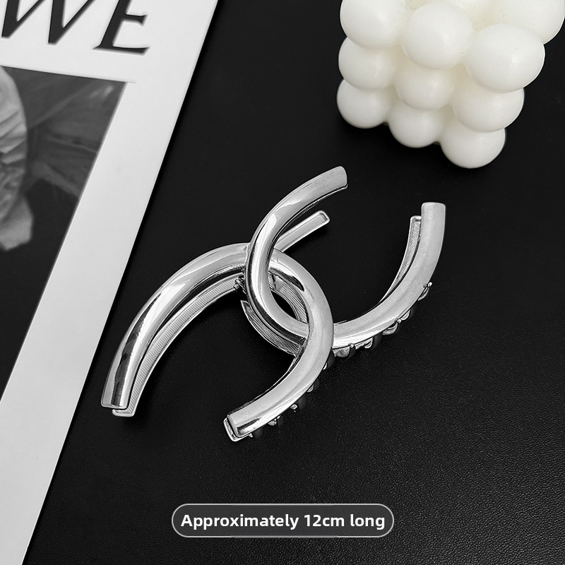 Metalinė plaukų segtukas su dvigubu C, Shark klips stilius, Princesių serija, geometrinė forma, gripper užsegimas, vaikams