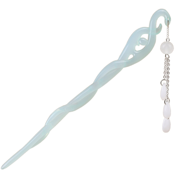 Függő tassel hajcsat, geometriai stílus, új kínai stílus, kígyó-szegély motívum, anyag: műanyag/gyanta