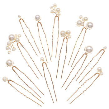 U alakú hajcsat készlet – műanyag/gyanta, édes stílus, modell HS-J7354G, márka Mian Yinuo MIALLO