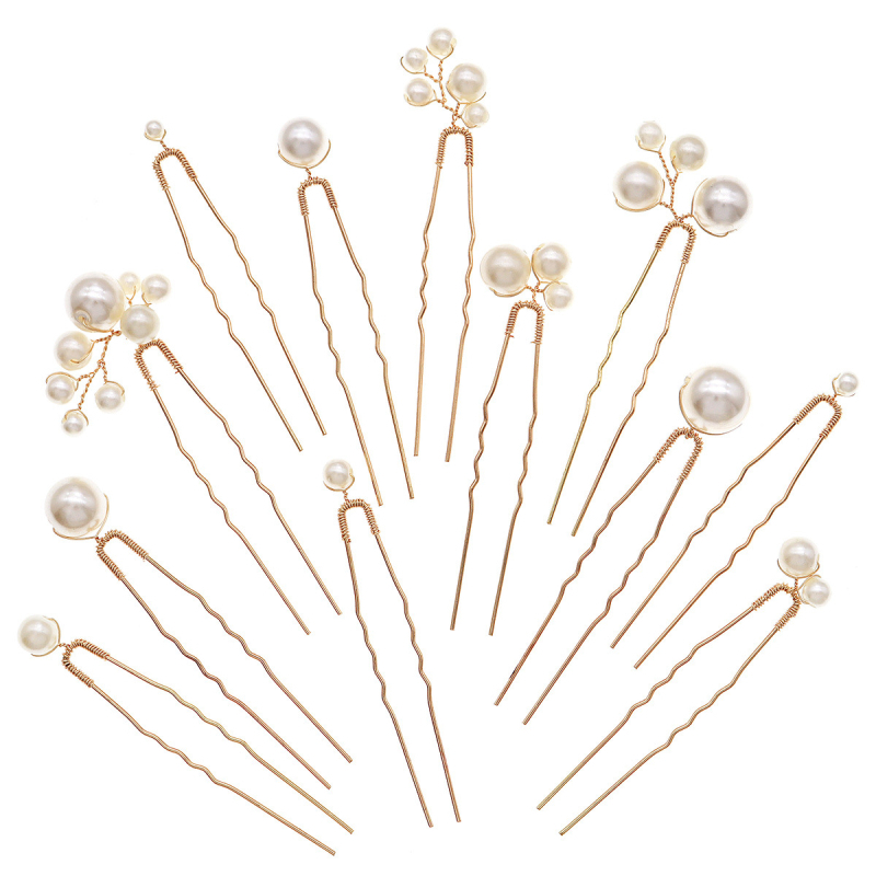 U alakú hajcsat készlet – műanyag/gyanta, édes stílus, modell HS-J7354G, márka Mian Yinuo MIALLO