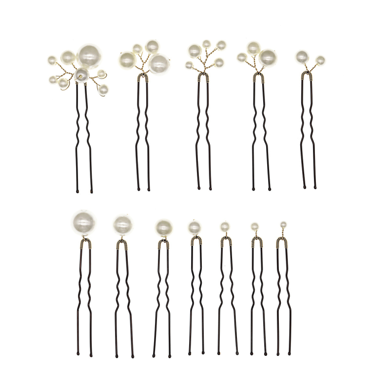 U alakú hajcsat készlet – műanyag/gyanta, édes stílus, modell HS-J7354G, márka Mian Yinuo MIALLO