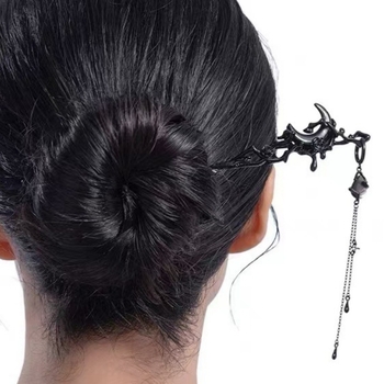 Agrafă de păr geometrică din metal – stil chinezesc nou, placare electroplată (Metal; Stil chinezesc nou; Placare electroplată)