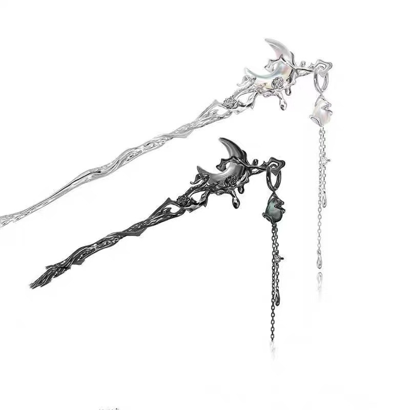 Agrafă de păr geometrică din metal – stil chinezesc nou, placare electroplată (Metal; Stil chinezesc nou; Placare electroplată)