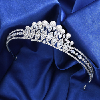 Diademă de mireasă din aliaj, placare electroplating, accente din cristal, accesorii pentru cap pentru nunți și baluri