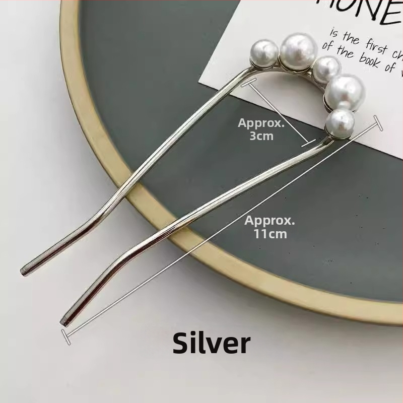 Spona do vlasov vo tvaru U – jednoduchý štýl, zliatina, elektroplating (Materiál: zliatina; Model: U-tvar; Ošetrenie: elektroplatina; Štýl: jednoduchý)