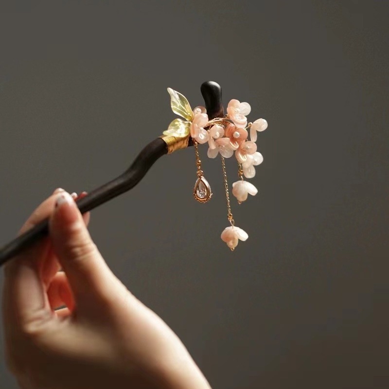 Clamă pentru păr cu design floral în stil retro (Material: Materiale mixte; Formă: Floare; Stil: Retro; Ambalaj: Ambalaj independent)