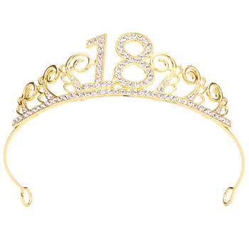 Accesoriu pentru cap: coroană din aliaj cu rhinestone, stil coreean, formă litere/numere, electroplacare