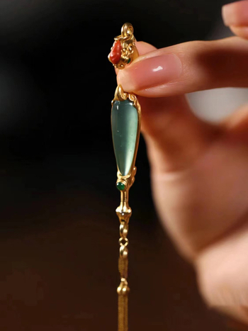 Clește de păr Fenix, cupru, stil etnic, primăvara 2024