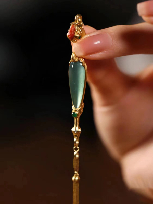 Clește de păr Fenix, cupru, stil etnic, primăvara 2024