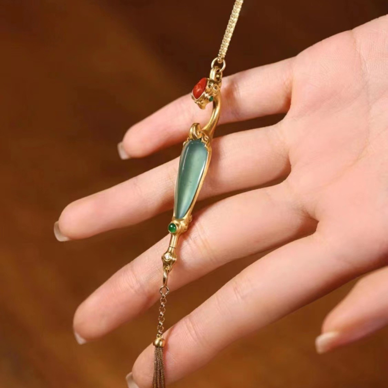 Clește de păr Fenix, cupru, stil etnic, primăvara 2024