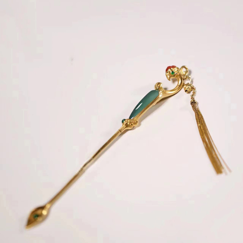 Clește de păr Fenix, cupru, stil etnic, primăvara 2024