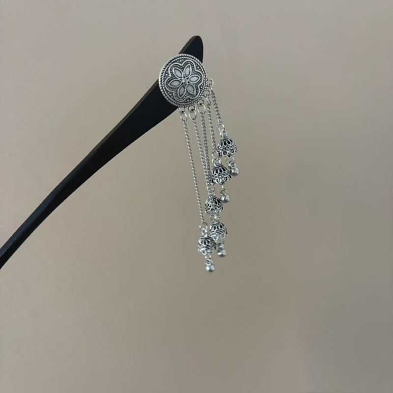 Šiljak za kosu s resama, etnički stil, U-oblik, elektroplatinirani metalni dodatak za kosu