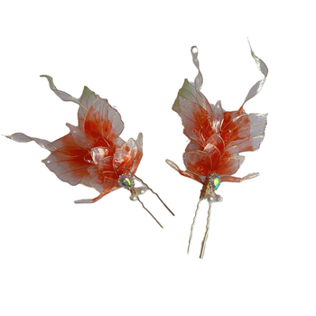 Set accesorii păr în stil vintage, decor floral, material plastic/rășină, lansare primăvara 2024