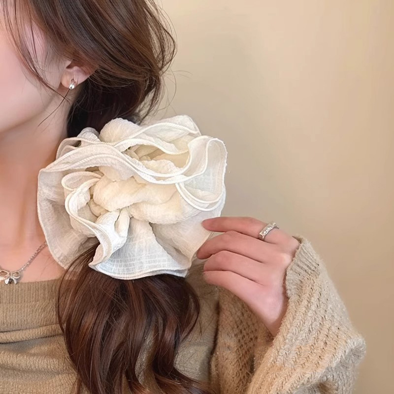 Gumica za kosu od tkanine, korejski stil, ručno izrađena, visoka elastičnost, moderan gradski stil