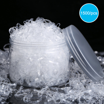 Jednokratne prozirne gumice za kosu za djecu, visoka elastičnost, poliester, 1500 komada, ručna izrada, Beautiful