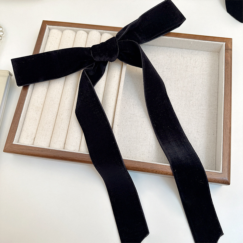 Velúr Δέσιμο Μαλλιών για Ουρά με Διπλό Φιόγκο, Χειροποίητο από Xinlige, Υψηλή Ελαστικότητα, Μοντέρνο Αξεσουάρ Μετακίνησης