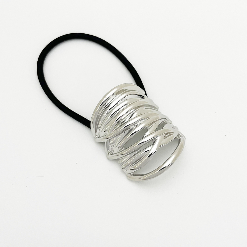 MIYA matu aksesuārs: metāla matu gumija astiņai, elektroplatinga pārklājums, augsta elastība, pilsētas stils