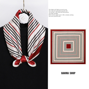 Копринен квадратен шал с plain crepe satin, plain weave, Su silk, ZS5306, пролет 2025