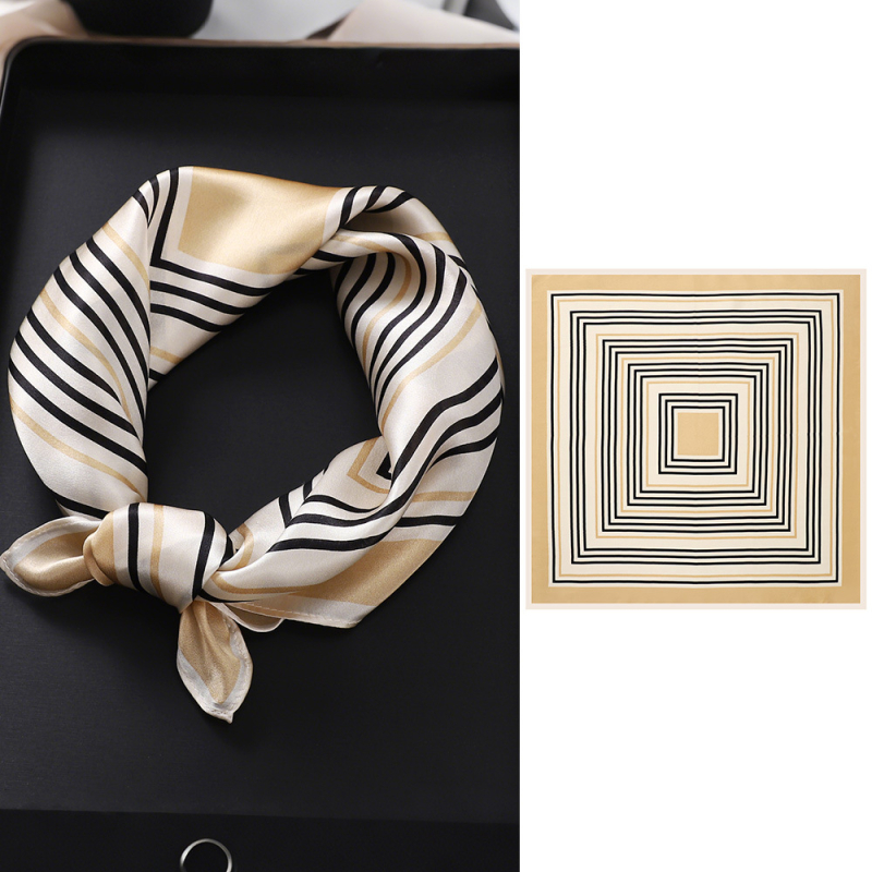 Копринен квадратен шал с plain crepe satin, plain weave, Su silk, ZS5306, пролет 2025