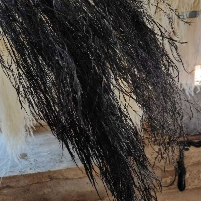 Visiaca kvetinová dekorácia s zachovanými a sušenými kvetmi, Dragon Whiskers Grass a dlhé trávy; značka Yunnan Runhong, kód produktu 2024, pôvod Čína, moderný minimalistický štýl