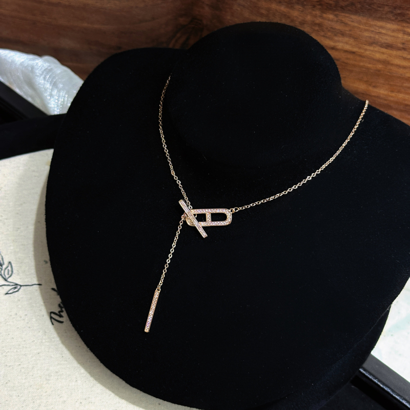 Set colier și brățară pentru femei cu ciucuri din cupru — electroplacare, lanț normal, pandantiv din cupru