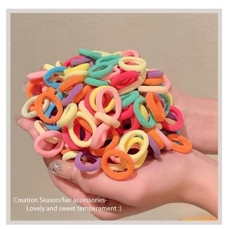 Bērnu matu elastīgā lente, maiga pret matiem, salds apaļš stils, pavasaris 2025