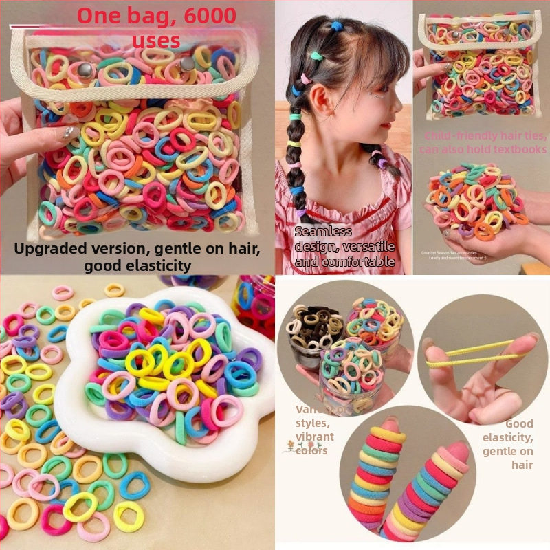 Bērnu matu elastīgā lente, maiga pret matiem, salds apaļš stils, pavasaris 2025