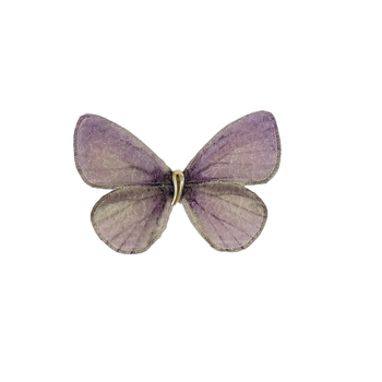 Flower Bridge rankų darbo siuvinėtas plaukų aksesuaras su drugelio motyvu, audinys, natūralus stilius