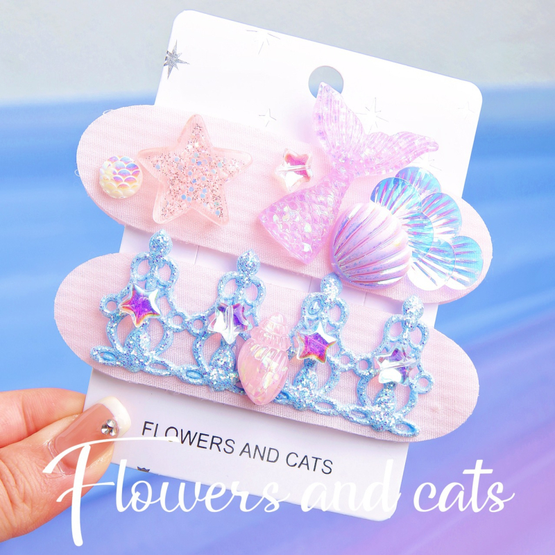 FLOWERS AND CATS Meitenēm paredzēti galvas aksesuāri – auduma galvas lente, rokdarbs, karikatūru stils, kategorija: galvas aksesuāri