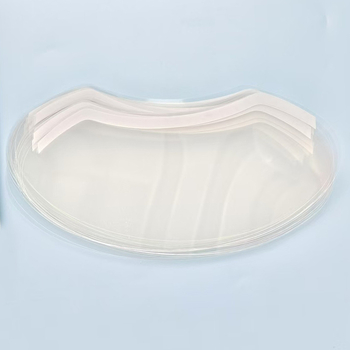 Bandă autocolantă pentru franjuri în formă de M, de unică folosință, transparente, design curbat, dimensiune 11,5×21 cm