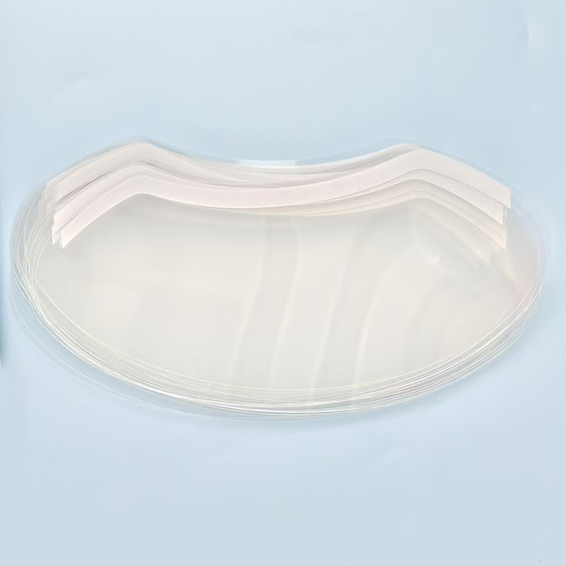 Bandă autocolantă pentru franjuri în formă de M, de unică folosință, transparente, design curbat, dimensiune 11,5×21 cm