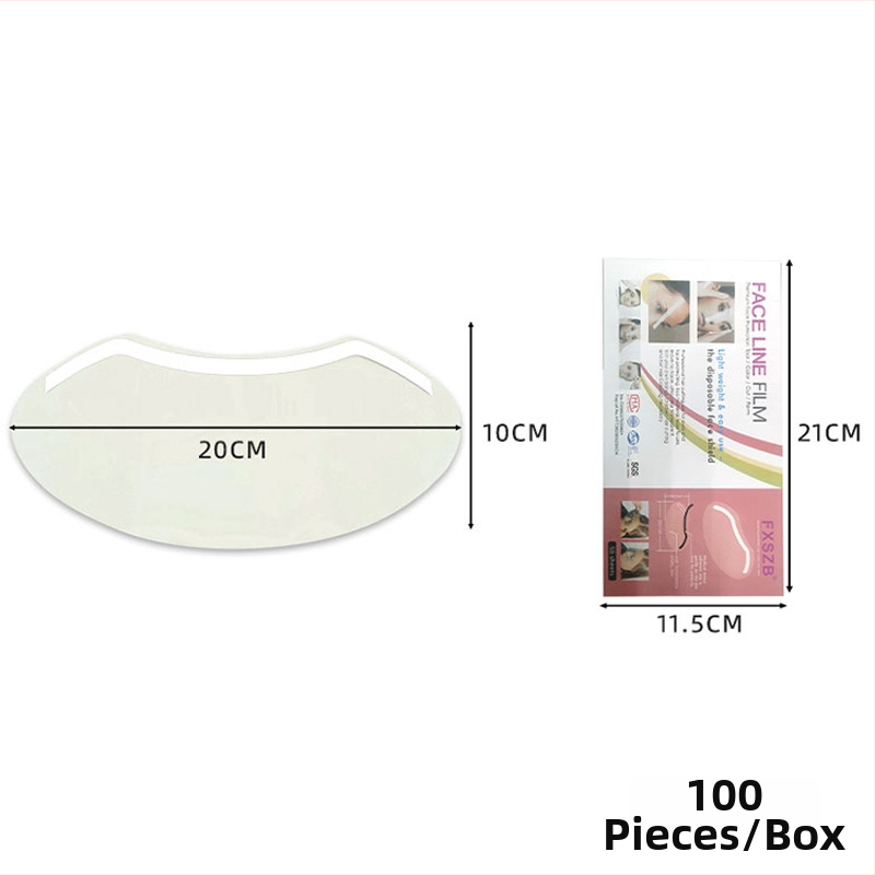 M formas līmējamās lentes frizūrai, vienreizējās, caurspīdīgas, izliecies dizains, izmērs 11,5×21 cm