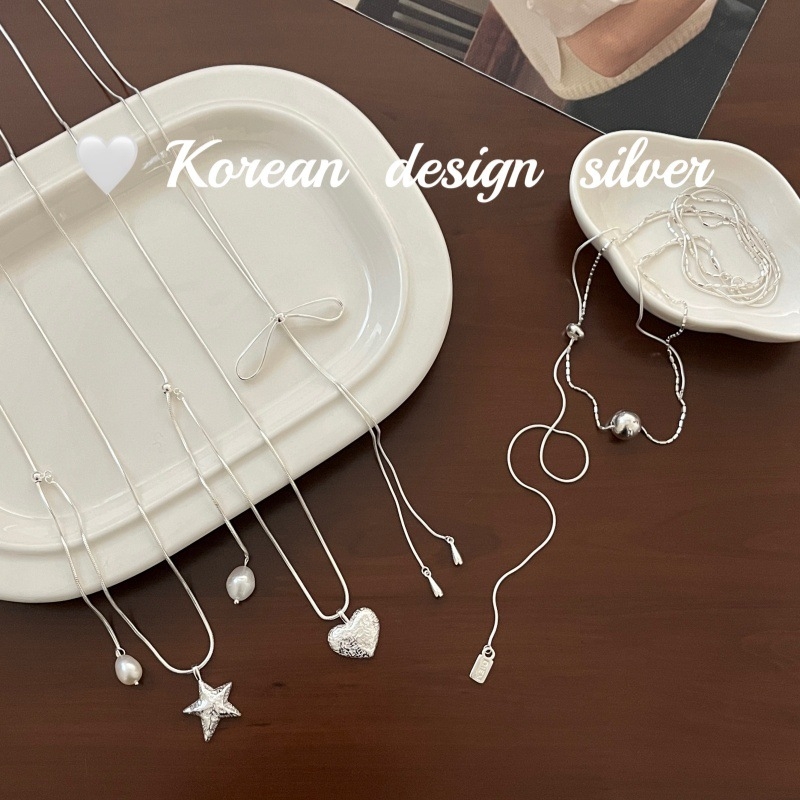 Колие със звездна висулка от 925 сребро на змийска верига Hyosom