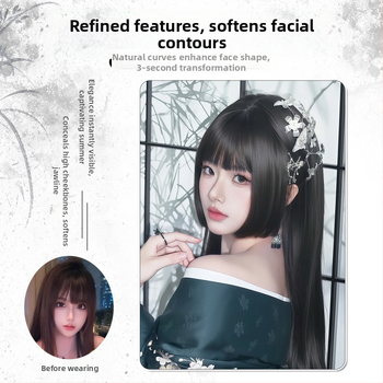 Princeses griezuma bangs parūka sievietēm, modelis Zf-d59, mati no maisījuma zīda, daļēji roku šuvuma, pūkaina augšdaļa, bezšuvju bangs