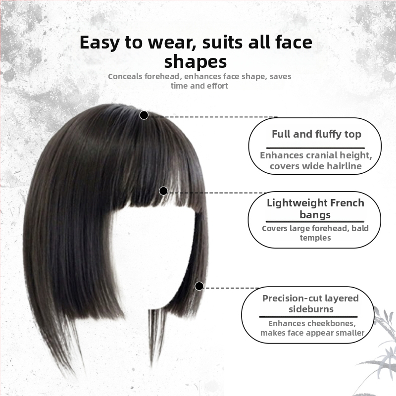 Princeses griezuma bangs parūka sievietēm, modelis Zf-d59, mati no maisījuma zīda, daļēji roku šuvuma, pūkaina augšdaļa, bezšuvju bangs