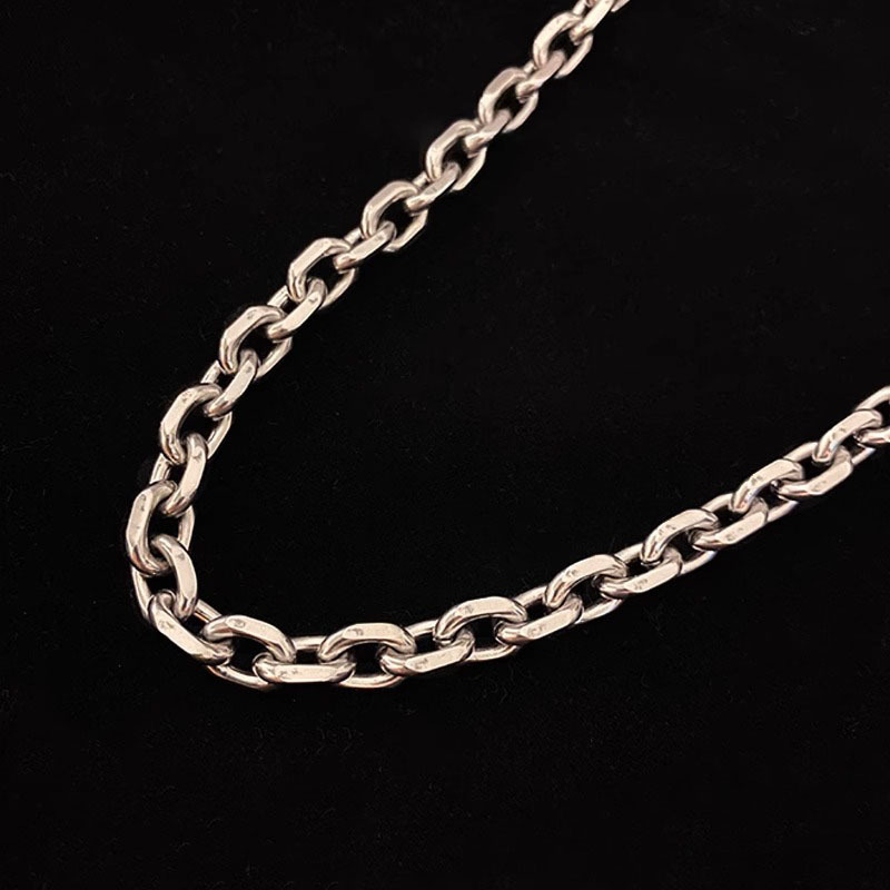 Огърлица от неръждаема стомана с кръстосана верига, ръчна изработка, U-образна форма, унисекс, неутрален стил, тегло 20 g