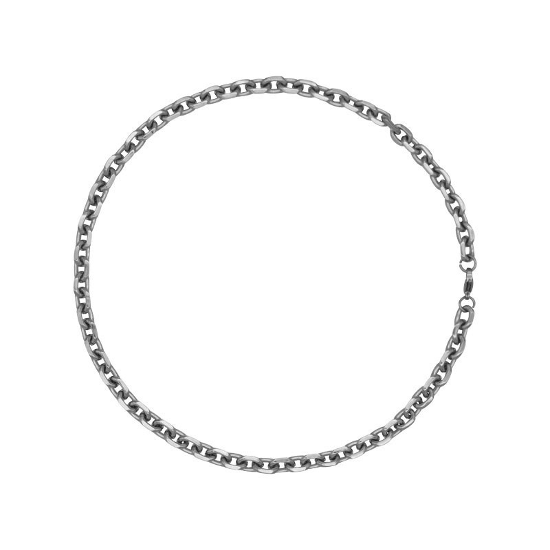 Огърлица от неръждаема стомана с кръстосана верига, ръчна изработка, U-образна форма, унисекс, неутрален стил, тегло 20 g