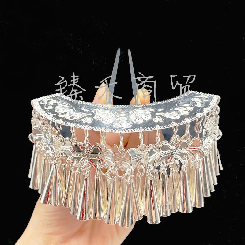 Украса за глава с етнически стил, метален материал, форма: ресни, електроплакиране (Материал: метал; Стил: етнически; Форма: ресни; Обработка: електроплакиране; Година на пускане: пролет 2025)