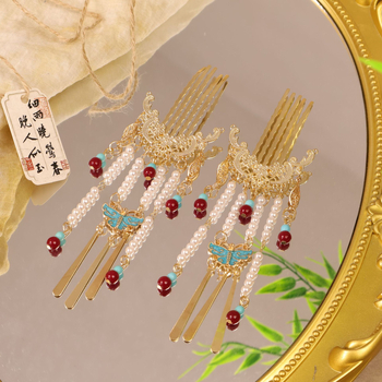 Peaehis — metall, antiikne stiil, naistele, lipsukujuline kuju, käsitöö