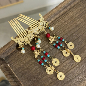 Peaehis — metall, antiikne stiil, naistele, lipsukujuline kuju, käsitöö