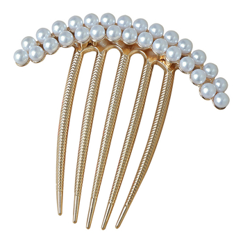 Μεταλλικό καρφί μαλλιών με μαργαριτάρια, ηλεκτροχρωμιωμένο αξεσουάρ κεφαλής για γυναίκες
