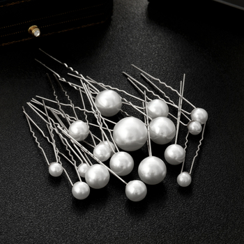 Perlų plaukų segtukų rinkinys, 18 vnt., moterų mados galvos aksesuaras, Vasaros 2025, Prekė: Keren New Products