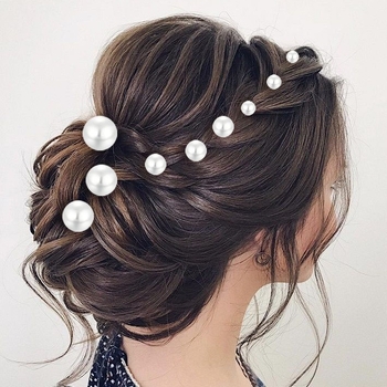 Perlų plaukų segtukų rinkinys, 18 vnt., vestuvinis plaukų aksesuaras, madingas moterims, pritaikomas